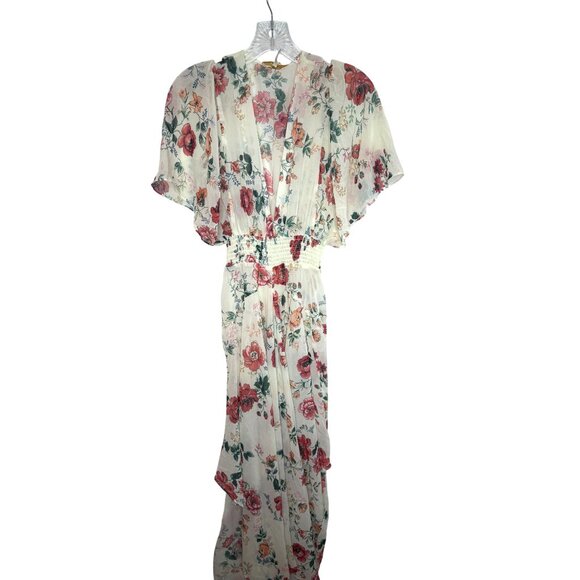 Maje Rachelle Asymmetric Floral-Print Maxi Dress NWT - Size S - Picture 2 of 5
